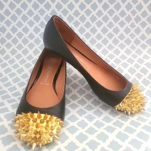 Jeffrey Campbell Margo Ballet Flat - sz 8 Uglycore Punk Goth Leather